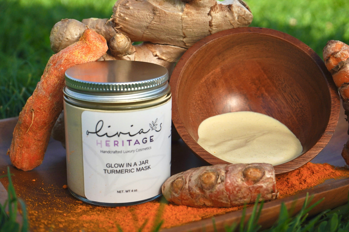 Glow in the Jar Turmeric Facial Mask Face Care Olivia's Heritage