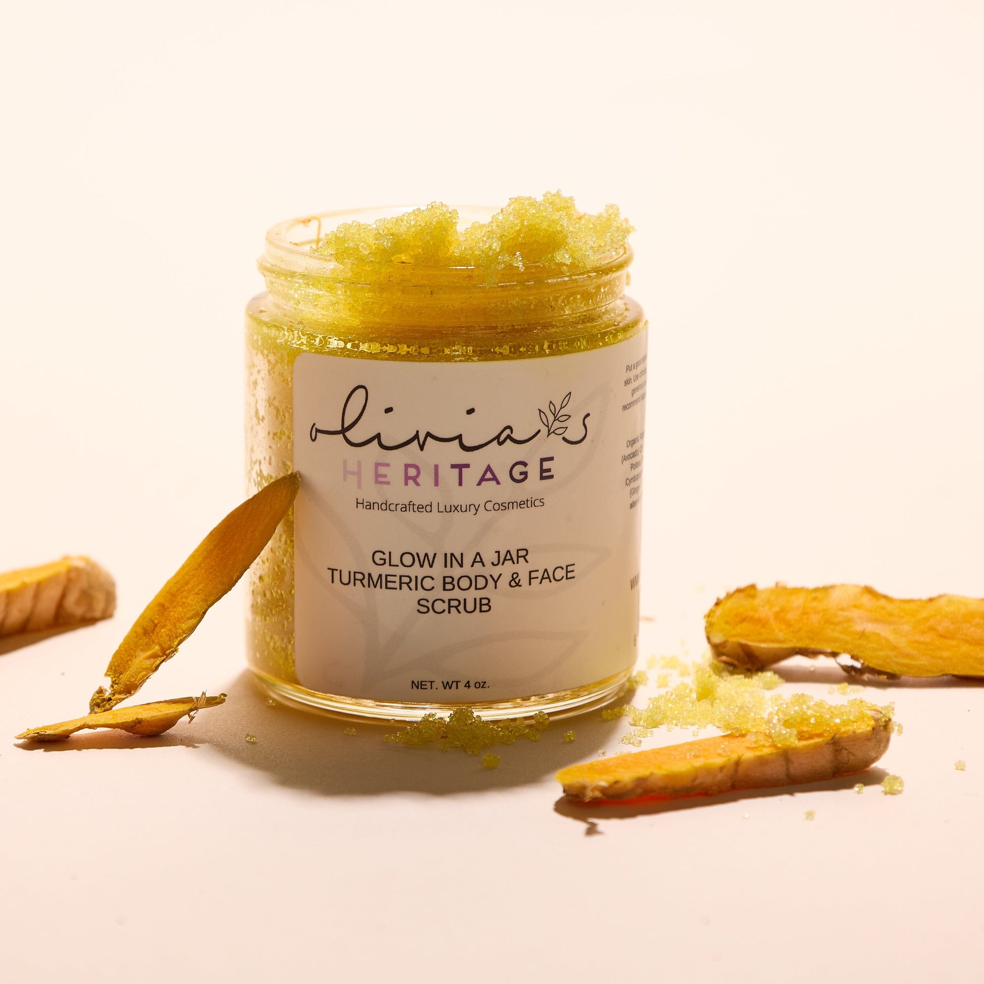 Turmeric Face & Body Scrub OliviasHeritage.com 