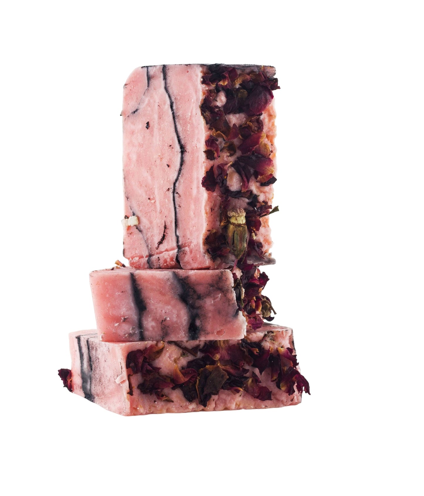 Handcrafted Rosehip Jasmine Soap bar with a smooth texture and soft pink hue, from OliviasHeritage.com.