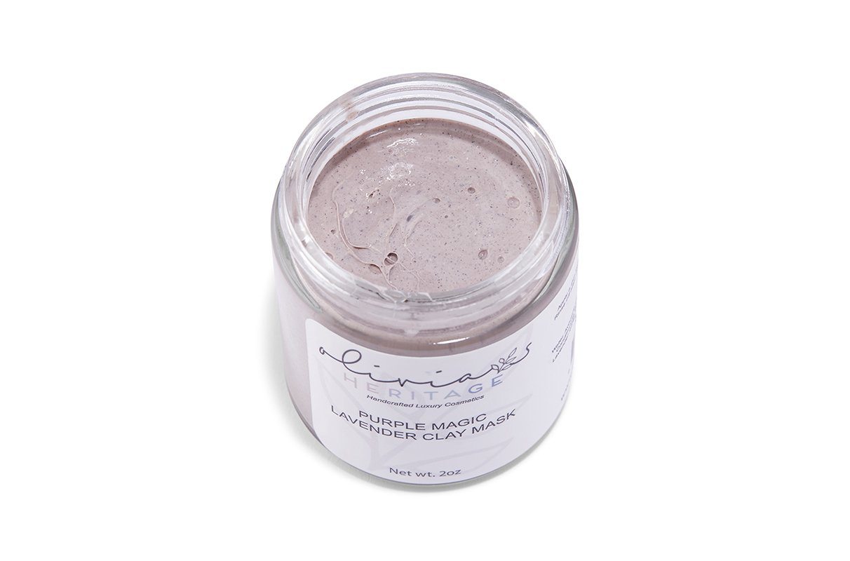 Lavender Clay Mask for Dry and Sensitive Skin Skin care OliviasHeritage.com 