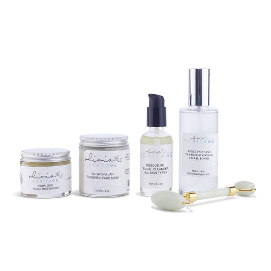 Balancing Kit, a complete skincare set designed to hydrate, balance, and refresh the skin, available at OliviasHeritage.com