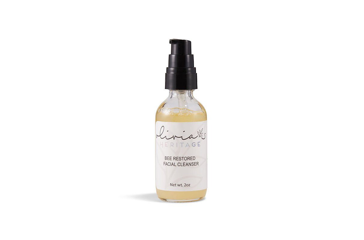 Bee Restored Facial Cleanser, a gentle yet effective cleanser that nourishes and revitalizes the skin, available at OliviasHeritage.com