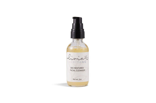Bee Restored Facial Cleanser, a gentle yet effective cleanser that nourishes and revitalizes the skin, available at OliviasHeritage.com