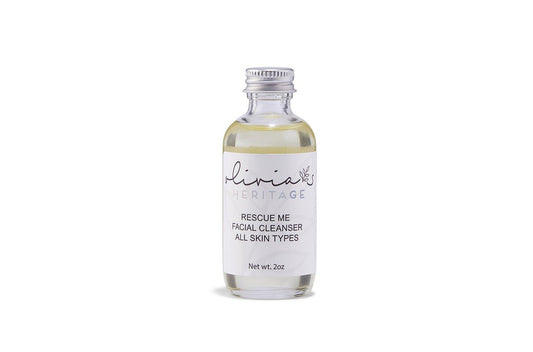 Facial Oil Cleanser, a gentle skincare product designed to remove makeup and impurities while nourishing the skin, available at OliviasHeritage.com