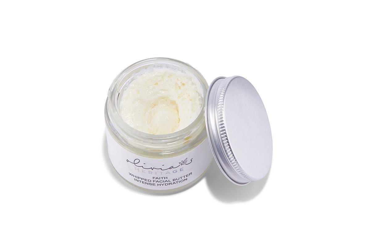 Faith Moisturizer, a rich face cream that hydrates and nourishes for smooth, radiant skin, available at OliviasHeritage.com