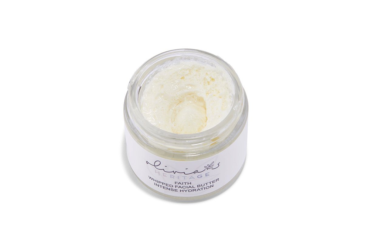 Faith Moisturizer, a rich face cream that hydrates and nourishes for smooth, radiant skin, available at OliviasHeritage.com
