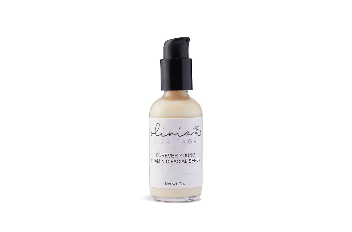 Vitamin C Facial Serum, a brightening skincare treatment that helps even skin tone and reduce signs of aging, available at OliviasHeritage.com